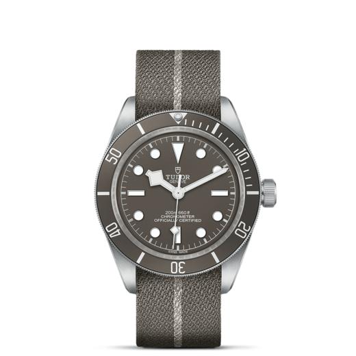 帝舵碧湾1958型925 | 银表壳，直径39毫米  灰褐色织纹表带 商品图1