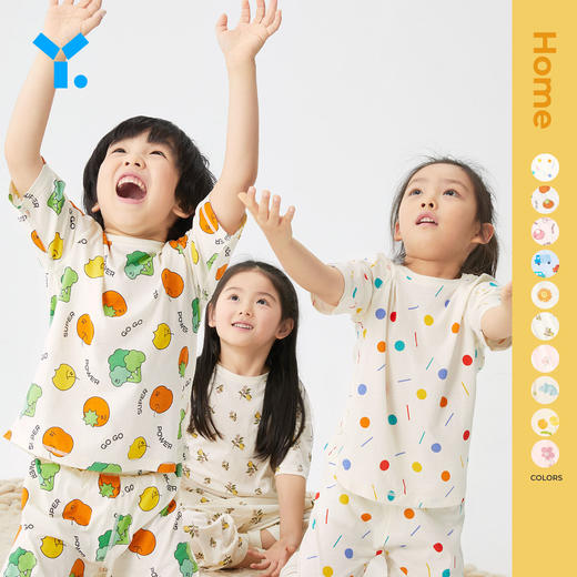 【笼包粑粑】幼岚【木系列】家居桉树皮™春夏薄款男孩女童睡衣套装儿童家居服 商品图0