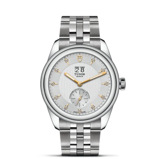 帝舵骏珏双位日历型 | 钢表壳，直径42毫米  镶钻表盘 商品图1