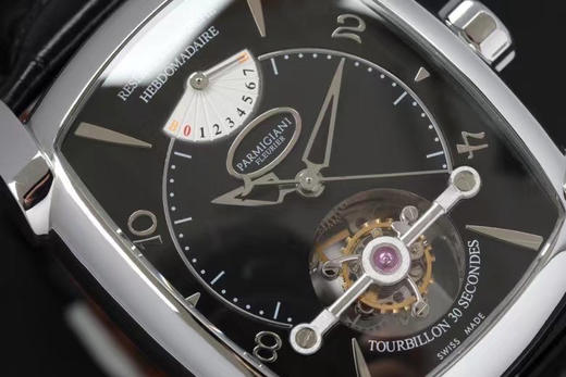 帕ma强尼KALPA系列真陀飞轮腕表，搭载复刻原版帕ma强尼cal.PF500手动真飞轮机芯 背透夹板效果接近原版，双面蓝宝石水晶玻璃 直径45mmx37mm 商品图10