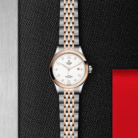 帝舵1926系列 | 钢表壳，直径28毫米  白色镶钻表盘