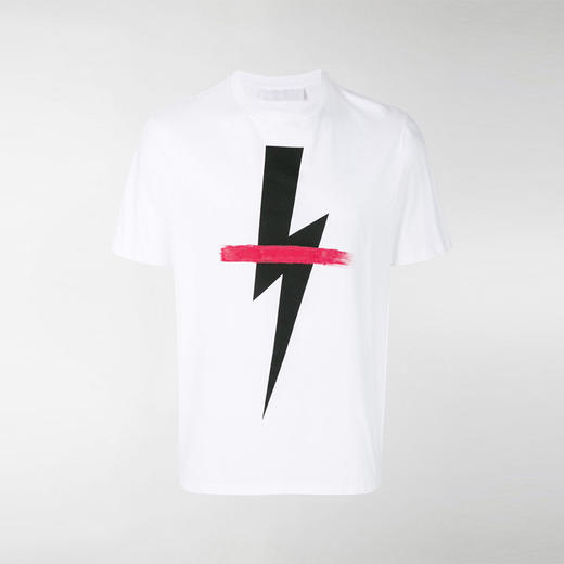 NEIL BARRETT 尼奥贝奈特 男士短袖T恤 白色 PBJT362D G556S 1141 商品图0