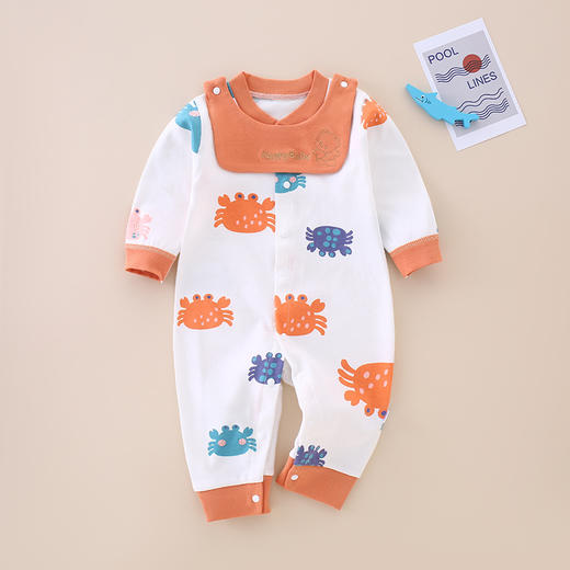 【萌趣卡通 舒适亲肤】A类 初生儿婴儿连体衣纯棉春秋季贴身宝宝哈衣爬服衣服秋衣新生儿春装 商品图6