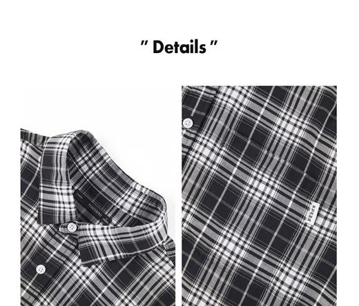 太平鸟男装 夏季新款格纹外穿式衬衫潮流B2CHC2261 商品图2