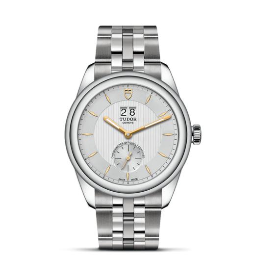 帝舵骏珏双位日历型 | 钢表壳，直径42毫米  银色表盘 商品图1