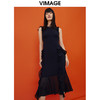 VIMAGE纬漫纪法式无袖洋起修身优雅小礼服女连衣裙名媛气场女王V1307968 商品缩略图2