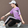【图荣】运动服套装女2022新款春夏季薄款短袖炸街曳舞跑步时尚休闲两件套 商品缩略图2