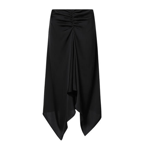 VIMAGE纬漫纪夏季新品高腰纯色显瘦设计小众褶皱半裙V1506123 商品图4