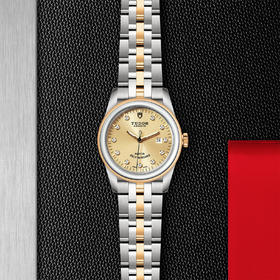 帝舵骏珏日历型 | 钢表壳，直径31毫米  镶钻表盘