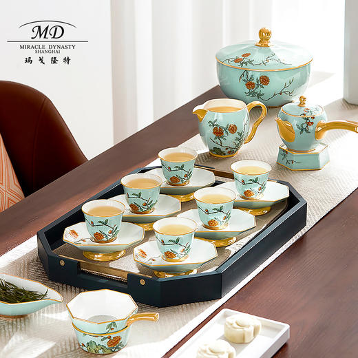 【玛戈隆特】B7F  6人份玉堂富贵茶具 家用中式禅意功夫茶具组合 礼盒套装 商品图2