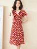 米思阳夏季新款气质优雅碎花A字裙修身显瘦飞飞袖连衣裙1307 商品缩略图1