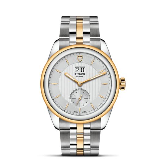 帝舵骏珏双位日历型 | 帝舵表原厂机芯MT5641型（COSC）  钢表壳，直径42毫米  黄金及钢外圈 商品图1