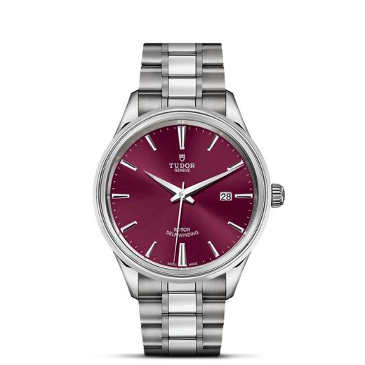 帝舵风尚系列 | 钢表壳，直径41毫米  酒红色表盘 商品图1