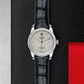 帝舵骏珏日历型 | 钢表壳，直径36毫米  银色表盘