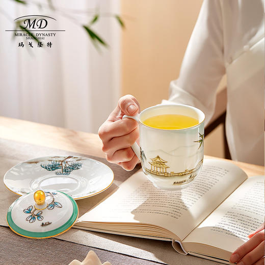 【玛戈隆特】B7F 西湖盛宴M20会务盖杯 中国风会议办公家用杯子 礼盒包装 商品图3