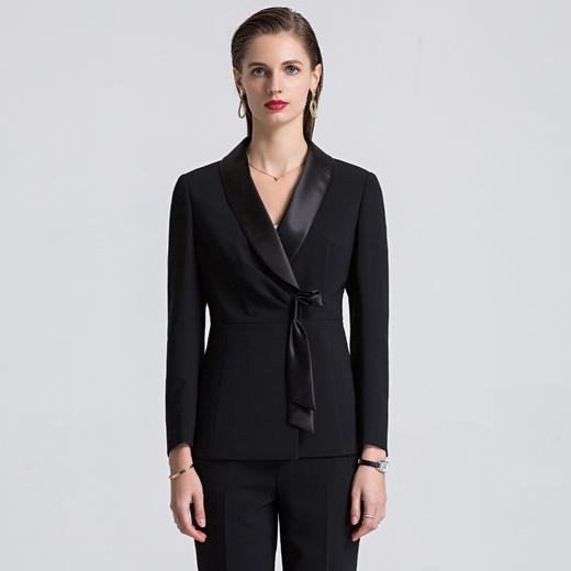 【上衣+裤子】罗蒙春季西服套装两件套女士商务通勤显瘦气质西装女 商品图6