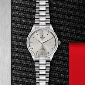 帝舵风尚系列 | 钢表壳，直径41毫米  银色表盘