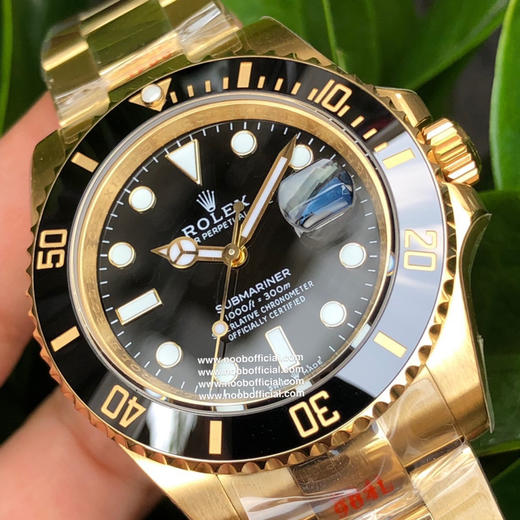 NOOB official劳力士全18k包金✔️✔️（11微米厚）水鬼私人订制版『clean全金水鬼为基础』型号116618LN-97208 黑盘,纯进口瑞士ETA2836自动机械机芯包18k真金❕❕ 商品图5