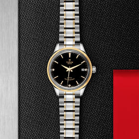 帝舵风尚系列 | 钢表壳，直径34毫米  镶钻表盘