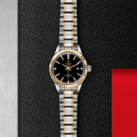 帝舵风尚系列 | 钢表壳，直径28毫米  镶钻表盘
