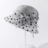 【YR】欧根纱遮阳帽子女神气质波点花朵盆帽春夏新款户外防晒透气太阳帽 商品缩略图7