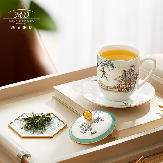 【玛戈隆特】B7F 西湖盛宴M20会务盖杯 中国风会议办公家用杯子 礼盒包装 商品图1