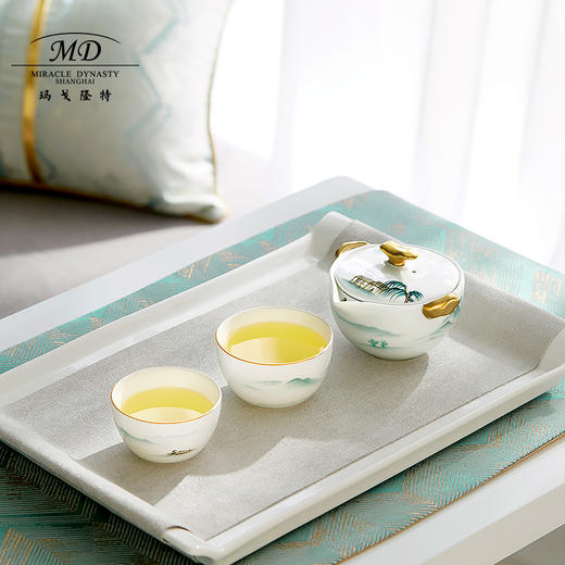 【玛戈隆特】B7F 西湖盛宴一壶两杯功夫茶具套装 家用旅行便携式礼盒包装 商品图4