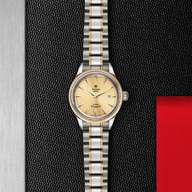 帝舵风尚系列 | 钢表壳，直径28毫米  黄金及钢外圈