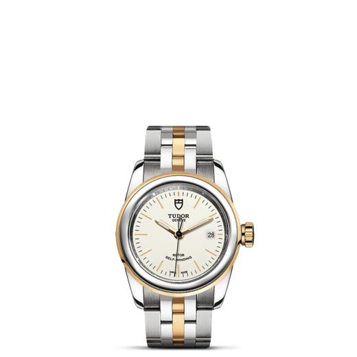 帝舵骏珏日历型 | 钢表壳，直径26毫米  黄金及钢外圈 商品图1