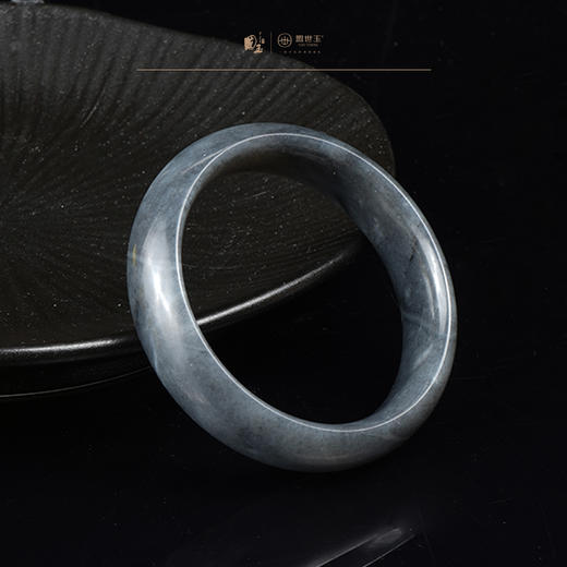 新疆国玉盟世玉和田玉墨玉手镯圈口60.2【带证书·顺丰物流】 商品图3