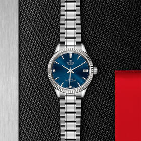 帝舵风尚系列 | 钢表壳，直径34毫米  镶钻表盘