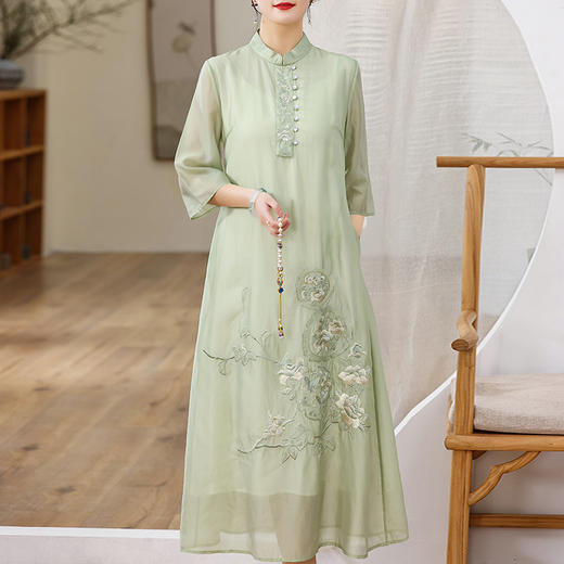 KDS-2253夏季新款女装宽松气质休闲文艺茶服连衣裙改良汉服 商品图3