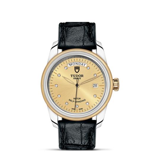 帝舵骏珏星期日历型 | 钢表壳，直径39毫米  镶钻表盘 商品图1