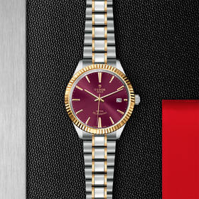 帝舵风尚系列 | 钢表壳，直径38毫米  黄金外圈