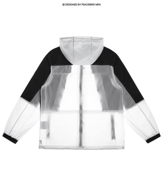 太平鸟男装 连帽皮肤衣男潮流拼色夹克外套BYBCC2F03 商品图1