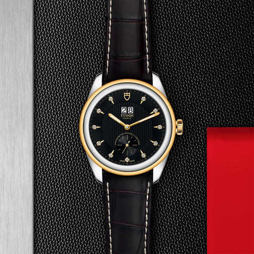 帝舵骏珏双位日历型 | 帝舵表原厂机芯MT5641型（COSC）  钢表壳，直径42毫米  镶钻表盘 商品图0