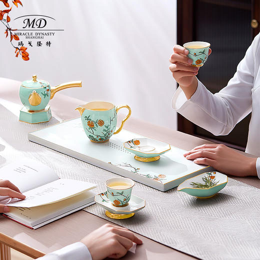 【玛戈隆特】B7F  6人份玉堂富贵茶具 家用中式禅意功夫茶具组合 礼盒套装 商品图4