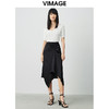 VIMAGE纬漫纪夏季新品高腰纯色显瘦设计小众褶皱半裙V1506123 商品缩略图1