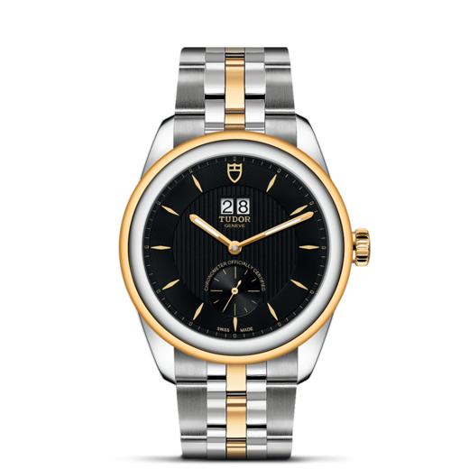 帝舵骏珏双位日历型 | 帝舵表原厂机芯MT5641型（COSC）  钢表壳，直径42毫米  黄金及钢外圈 商品图1