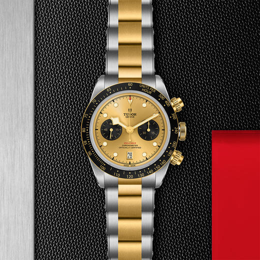 帝舵碧湾计时型黄金钢款 | 帝舵表原厂机芯MT5813型（COSC）  钢表壳，直径41毫米  黄金及钢表带 商品图0