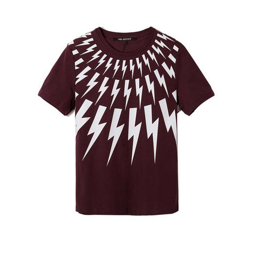 NEIL BARRETT 尼奥贝奈特 女士短袖T恤 紫色 PNJT41D E536S 1180 商品图0