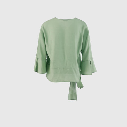 系结下摆V领衬衣 商品图3