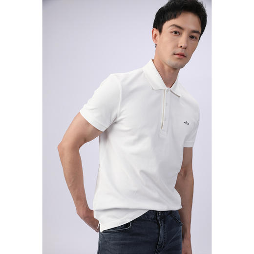 GOOD LUCK/德鲨弹力棉质舒适多彩简约时尚短袖POLO衫WY23168 商品图7