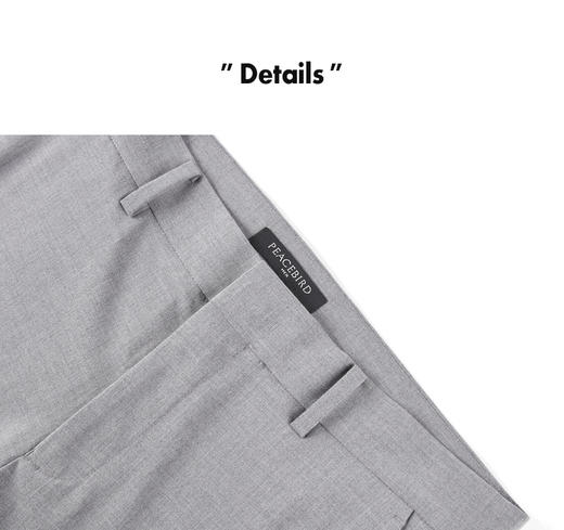 太平鸟男装 夏新款灰色直筒九分裤休闲裤子B1GGC2138 商品图1