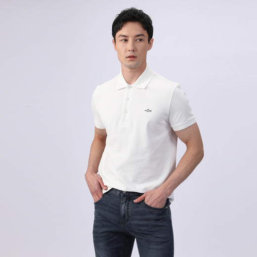 GOOD LUCK/德鲨弹力棉质舒适多彩简约时尚短袖POLO衫WY23168 商品图6