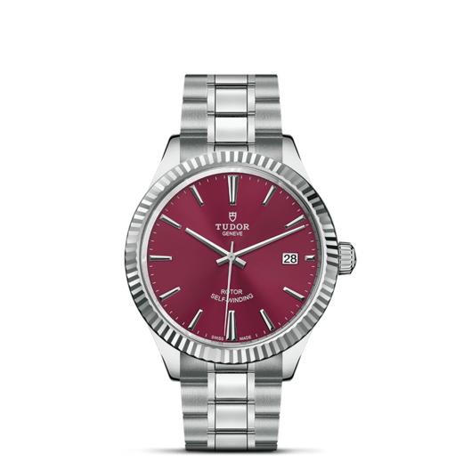 帝舵风尚系列 | 钢表壳，直径38毫米  酒红色表盘 商品图1