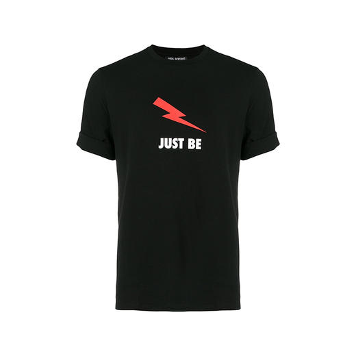 NEIL BARRETT 尼奥贝奈特 男士短袖T恤 黑色 BJT461 H509P 1076 商品图0