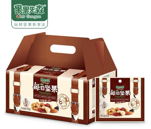 果果先森原味食品孕妇零食每日果仁30包750g小包装干果仁礼盒 商品图0