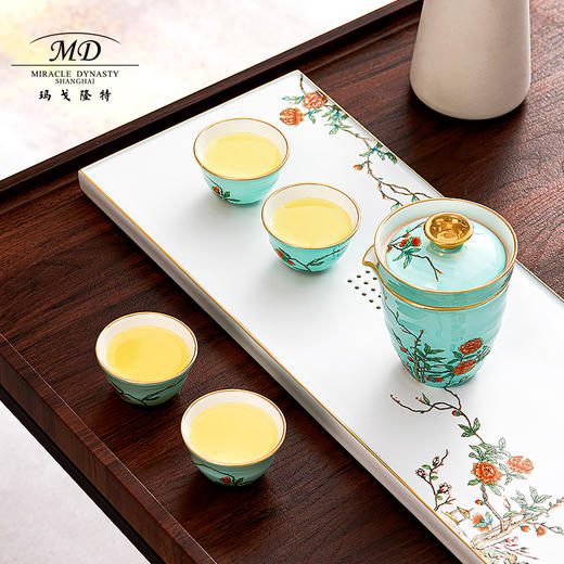 【玛戈隆特】B7F  玛戈隆特4人份玉堂富贵旅行茶具 便携式家用随身创意功夫茶具套装 商品图3