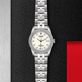 帝舵骏珏日历型 | 钢表壳，直径31毫米  镶钻表盘